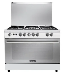 غاز جنرال سوبريم 90*60 سم 5 عيون، أستيل، أمان كامل ، شوايه دوراه ،اشعال ذاتى - GS9060FRGS