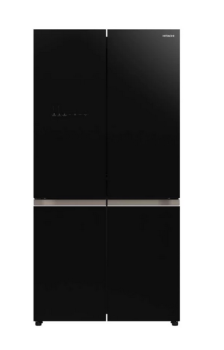 ثلاجة دولابي هيتاشي 4 باب سعة الثلاجة 128 قدم المجمد 53 قدم زجاجً اسود (تايلاندي)