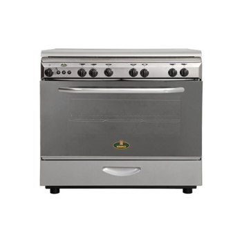 غاز كريازى 5 عيون استيل امان كامل - اشعال ذاتي 90*60 سم - مصري