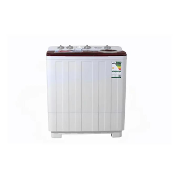 غسالةجنرال سوبريم حوضين10كيلو-غطاءشفاف-مفاتيح من الكروم ابيض& احمر  - GSTT100TR