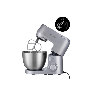 جنرال سوبريم محضر طعام، 1300 واط، 6.5 لتر، 7 سرعات + بلس، لون فضي، جسم معدني(المونيوم)،متعدد الوظائف، سهل التنظيف، تحكم بالمقبض، غطاء للوعاء بلاستيكشفاف واقي من الرذاذ، ملحقات (وعاء ستانلس ستيل - خطاف - مضرب -مخفقة)