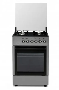 فرن غاز كوميتال 4عيون 57*57 سطح اسود جوانب فضى (تركي)