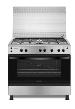 فرن غاز لٌونارد 60*90 سطح استيل جانب سيلفر