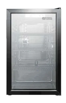 ثلاجة عرض زجاجي جنرال سوبريم 126 لتر  قدم اسود  - GS148X