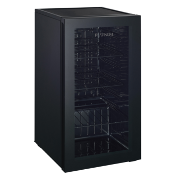 ثلاجة بلاتينيوم صغيرة باب واحد لون اسود 92 لتر MF 1000G